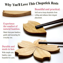 Load image into Gallery viewer, Japanese Bamboo Craft: Chopstick Rest, Cherry Blossom Petal