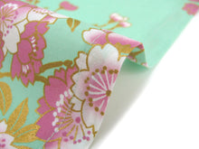 画像をギャラリービューアに読み込む, Women's Easy Yukata  / Kimono Robe : Japanese Traditional Clothes - SAKURA Turquois