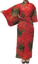 將圖片載入圖庫檢視器 Women's Easy Yukata / Kimono Robe :  Japanese Traditional Clothes - Flowing Peony Red