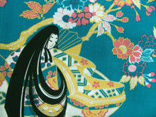 將圖片載入圖庫檢視器 Women's Easy Yukata / Kimono Robe : Japanese Traditional Clothes - Cherry Princess Turquois