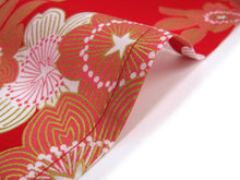 將圖片載入圖庫檢視器 Women's Easy Yukata / Kimono Robe : Japanese Traditional Clothes - Cherry Blossoms & Crane Red