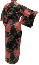 將圖片載入圖庫檢視器 Women's Easy Yukata / Kimono Robe : Japanese Traditional Clothes - Flowing Peony Black