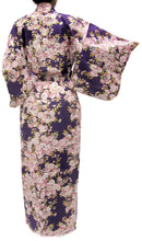 將圖片載入圖庫檢視器 Women's Easy Yukata / Kimono Robe :  Japanese Traditional Clothes - SAKURA Purple