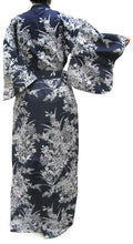 將圖片載入圖庫檢視器 Women's Easy Yukata / Kimono Robe :  Japanese Traditional Clothes - Lily Navy