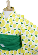 画像をギャラリービューアに読み込む, Girls' Yukata Heko-obi 2 items sets :Japanese Traditional Clothes - Citron Yellow Scandinavian Design
