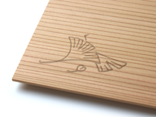 画像をギャラリービューアに読み込む, Japanese Cedar Woodcraft : 5 plates, ginkgo