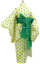 画像をギャラリービューアに読み込む, Girls' Yukata Heko-obi 2 items sets :Japanese Traditional Clothes - Citron Yellow Scandinavian Design