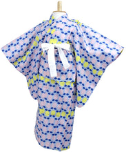 画像をギャラリービューアに読み込む, Girls' Yukata Heko-obi 2 items sets :Japanese Traditional Clothes - Citron Blue Scandinavian Design