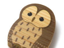 Load image into Gallery viewer, Japanese Bamboo Craft: Chopstick Rest, Tawny Owl