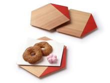 画像をギャラリービューアに読み込む, Japanese Cedar Woodcraft :Candy Dish, Hexagon,Red 3pcs