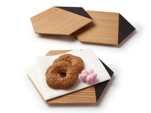 画像をギャラリービューアに読み込む, Japanese Cedar Woodcraft :Candy Dish, Hexagon, Black 3pcs