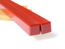 將圖片載入圖庫檢視器 Japanese Bamboo Craft: Chopsticks - Lacquer painted Square Red