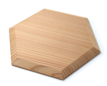 画像をギャラリービューアに読み込む, Japanese Cedar Woodcraft :Candy Dish, Hexagon,Red 3pcs