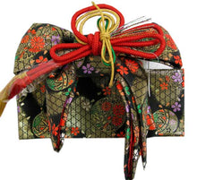 將圖片載入圖庫檢視器 Girl's Ready-Made Formal Obi for Japanese Traditional Kimono :S size - Black x Flower Temari ball