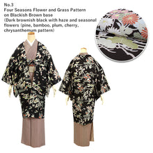 Load image into Gallery viewer, Awase long Haori coat with same cloth haori cord, women, Floral