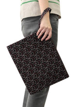 將圖片載入圖庫檢視器 Men's Clutch Bag A4 size - Black Brown Geometric