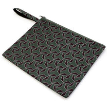 將圖片載入圖庫檢視器 Men's Clutch Bag A4 size - Green Brown Geometric