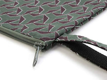 將圖片載入圖庫檢視器 Men's Clutch Bag A4 size - Green Brown Geometric