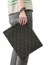 將圖片載入圖庫檢視器 Men's Clutch Bag A4 size - Green Brown Geometric