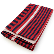 將圖片載入圖庫檢視器 Ladies' Hanhaba-Obi for Japanese Traditional Kimono - Reversible Red Orange Pink Stripe