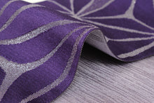 將圖片載入圖庫檢視器 Ladies' Hanhaba-Obi for Japanese Traditional Kimono - Reversible Purple Asanoha