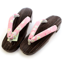画像をギャラリービューアに読み込む, Women's Paulownia Geta(Japanese Sandals) for Japanese Traditional Kimono/Yukata: Pink cloth Umegae clog thong 21.5-23.0cm