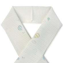 Load image into Gallery viewer, Silk combined weave Haneri for Japanese Traditional Kimono - Ro White hand drawn balloon