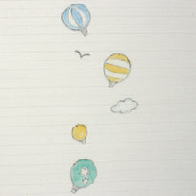 Load image into Gallery viewer, Silk combined weave Haneri for Japanese Traditional Kimono - Ro White hand drawn balloon