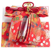 將圖片載入圖庫檢視器 Girl's Ready-Made Formal Obi for Japanese Traditional Kimono :L size - Red x CherryBlossom Snowflake