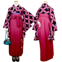 將圖片載入圖庫檢視器 Women's Washable Two-Shaku-Sleeve Kimono: Japanese Traditional Clothes - Black x Pink Overlapping Circles