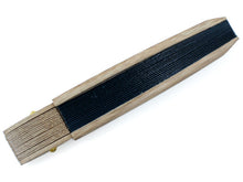 將圖片載入圖庫檢視器 Men's Elastic Paper Sensu :Japanese Traditional Folding Fan- Dark Pearl Navy Blue Running Water Pattern