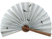 將圖片載入圖庫檢視器 Men's Telescopic Paper Sensu :Japanese Traditional Folding Fan - Silver Ground Ayu