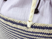 將圖片載入圖庫檢視器 Bamboo Basket Drawstring Bag - Light Purple Plain