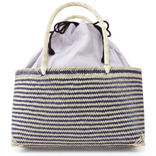 將圖片載入圖庫檢視器 Bamboo Basket Drawstring Bag - Light Purple Plain