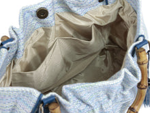 画像をギャラリービューアに読み込む, Bamboo Handle Bag - Light Blue x Blue