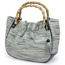 將圖片載入圖庫檢視器 Bamboo Handle Bag - Black x Gray