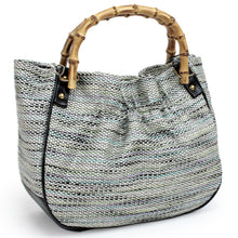 將圖片載入圖庫檢視器 Bamboo Handle Bag - Black x Gray