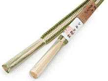 將圖片載入圖庫檢視器 Silk Obijime Hiragumi Kumihimo for Japanese Traditional Kimono - Inden Hexagonal Matcha green x White