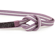 將圖片載入圖庫檢視器 Silk Obijime Hiragumi Kumihimo for Japanese Traditional Kimono - Inden Wave Purple x White.