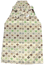 画像をギャラリービューアに読み込む, Boy's Polyester Hakama Set 7 Items  for Japanese Traditional Kimono - Off White Flower Diamond Grid