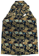 画像をギャラリービューアに読み込む, Boy's Polyester Hakama Set 7 Items  for Japanese Traditional Kimono - Dark Navy Flower Turtle Shell