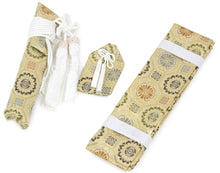 画像をギャラリービューアに読み込む, Boy's Polyester Hakama Set 7 Items for Japanese Traditional Kimono - Formal Gold Shokkomon