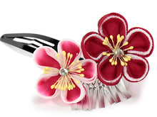 將圖片載入圖庫檢視器 Girl's Hair Accessories 2 Piece Set  for Japanese Traditional Clothes  - Three Pins Chirimen Red