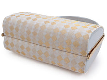 將圖片載入圖庫檢視器 Formal Bag Zori Set: for Japanese Traditional Clothes - Beige White Gold Diagonal Lattice
