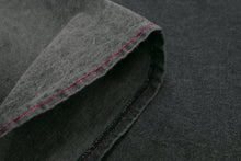 Load image into Gallery viewer, Women's Unlined Damage Denim Kimono Black with Stitches: Japanese Traditional Clothes