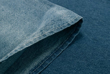 將圖片載入圖庫檢視器 Women's Unlined Denim Kimono Blue with Stitches: Japanese Traditional Clothes