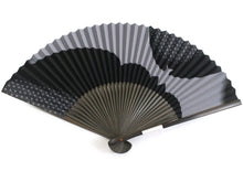 Load image into Gallery viewer, Men's Paper Sensu : Japanese Traditional Folding Fan - Black Bat