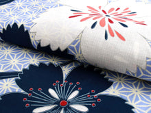 画像をギャラリービューアに読み込む, Ladies' Cotton Yukata: Japanese Traditional Clothes - Light Blue Asanoha Nadeshiko