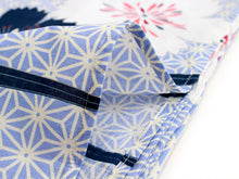 画像をギャラリービューアに読み込む, Ladies' Cotton Yukata: Japanese Traditional Clothes - Light Blue Asanoha Nadeshiko