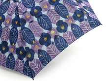將圖片載入圖庫檢視器 Folding Umbrella Blue x Purple "Postal Office Camellia" Misuzu Uta